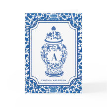 Chinoiserie Chic GingerJar | Monogram | Anteckning