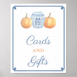 Chinoiserie Chic Kort Presentkort Pumpa Bebisens F Poster