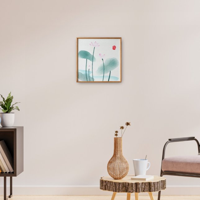 Chinoiserie Chinese Bläck Tvättar Blommigten Paint Poster (Skapare uppladdad)