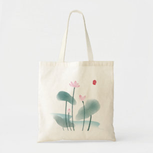 Chinoiserie Chinese Bläck Tvättar Blommigten Paint Tygkasse