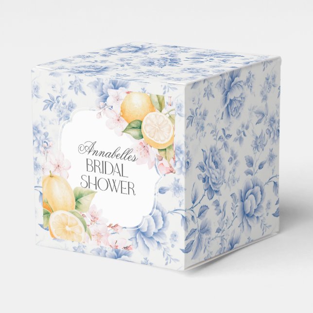 Chinoiserie Citron Tekjubileum Efterrätter Presentaskar (Framsidan Sidan)