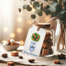 Chinoiserie Citrus Topiary Anpassningsbar Presentetikett