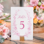 Chinoiserie Classie Rosa Blommigt Bröllop Bordsnummer<br><div class="desc">Chinoiserie Classie Rosa Blommigt Bröllop Bordsnummer</div>