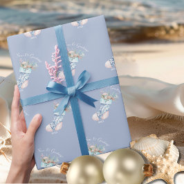 Chinoiserie Coastal Grandma Stocking Presentpapper