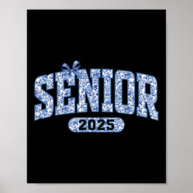 Chinoiserie Coquette Bow Senior 2025 Poster (Framsidan)