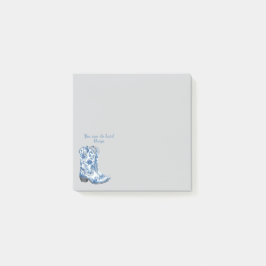 Chinoiserie Cowgirl Boots Post-it Notes Block
