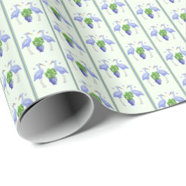 Chinoiserie Crane Wrapping Paper Presentpapper