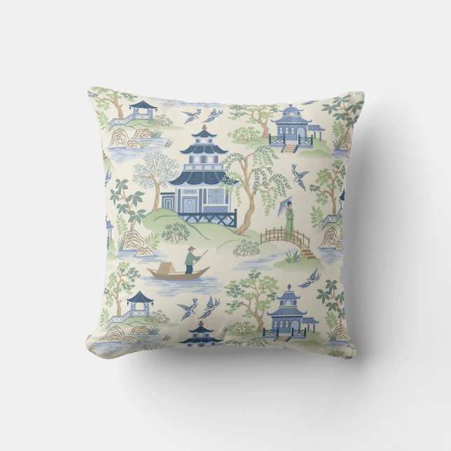 Chinoiserie Dekorativ kudde (Framsida)
