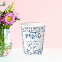 Chinoiserie Delft Fransk Blå Bröllopsmönster