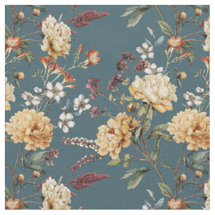 Chinoiserie dyster blomstervattenfärg botanisk tyg