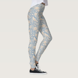 Chinoiserie Fågel och blomma Sömlöst mönster Leggings