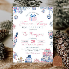 Chinoiserie Favorite Things Holiday Party Inbjudningar