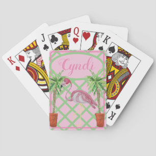 Chinoiserie Flamingo Handflatan Ginger Burk Burk G Casinokort