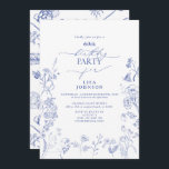 Chinoiserie Fransk Blue Blommigt 60:e födelsedagen Inbjudningar<br><div class="desc">Fira din 60-årsdag i stil med vår fantastiska kinesiska Fransk Blue Blommigt 60:e födelsedagsinbjudan! Perfekt för en födelsedagskalas i vår kommer den här lyxinbjudan att få gästerna upphetsade för den stora dagen. På framsidan av inbjudan finns hand plockade blue Victorian blommigt av trädgårdsblommor, buzzingbin och ömtåliga fjärilar. Denna inbjudan utstrålar...</div>