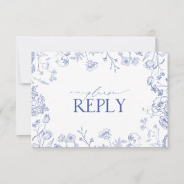 Chinoiserie Fransk Blue Victorian Blommigt OSA kor