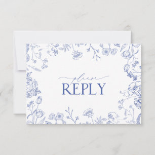 Chinoiserie Fransk Blue Victorian Blommigt OSA kor