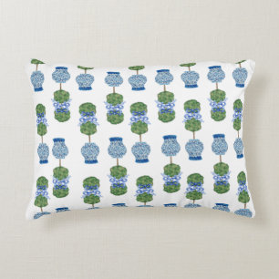 Chinoiserie Ginger Burk Burk Topiary Accent Pillow Prydnadskudde