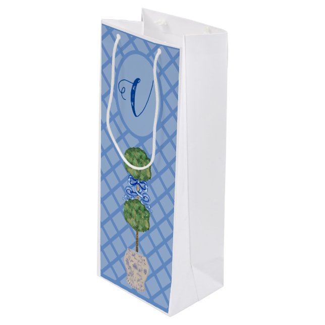 Chinoiserie Ginger Burk Burk Topiary Basket  (Framsidan Vinklad)