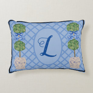 Chinoiserie Ginger Burk Burk Topiary Basket Throw Prydnadskudde