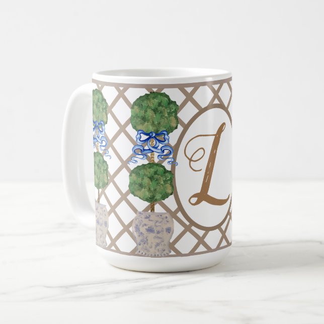 Chinoiserie Ginger Burk Burk Topiary Kaffemugg (Framsida vänster)