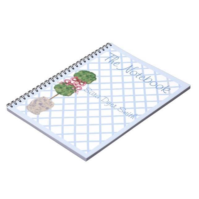 Chinoiserie Ginger Burk Burk Topiary Notebook Anteckningsbok (Vänstra Sidan)