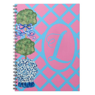 Chinoiserie ginger burk Burk Topiary spiral Notebo Anteckningsbok