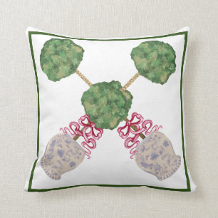 Chinoiserie Ginger Burk Burk Topiary Topiaries Kudde