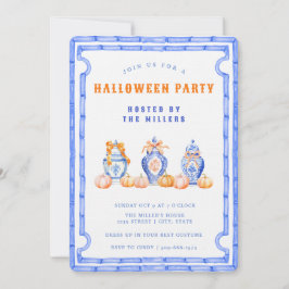 Chinoiserie Ginger Burk Halloween fest Inbjudningar