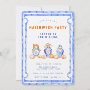 Chinoiserie Ginger Burk Halloween fest Inbjudningar