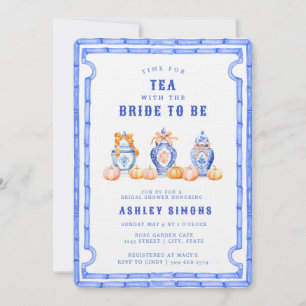 Chinoiserie Ginger Burk Möhippa Tea Party Inbjudningar