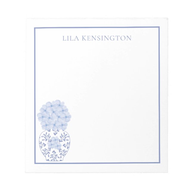 Chinoiserie Ginger Burk Vas med Anteckningsblocket Anteckningsblock (Framsida)