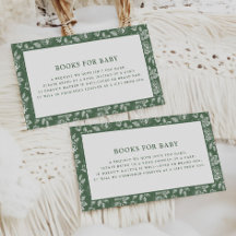 Chinoiserie Grön Toile Baby Shower
