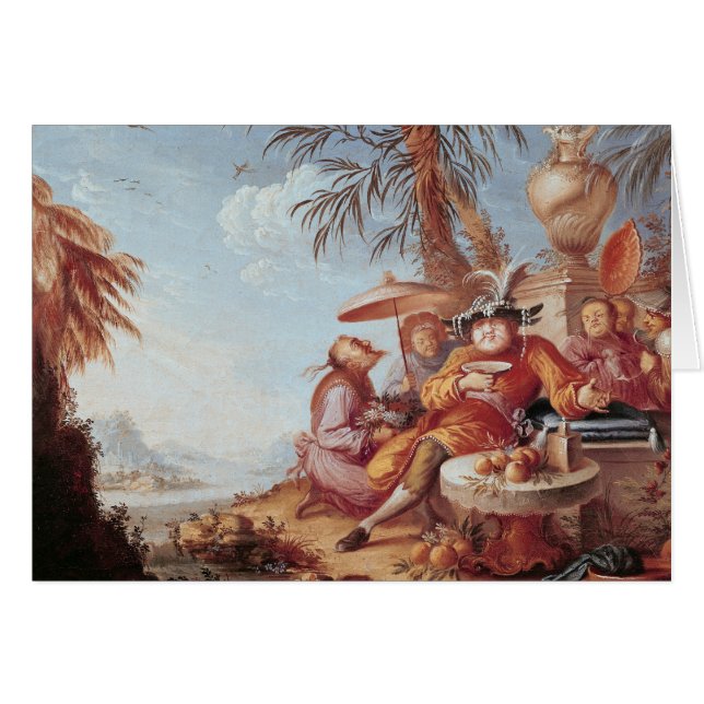 Chinoiserie Hälsningskort (Framsidan Horizontal)