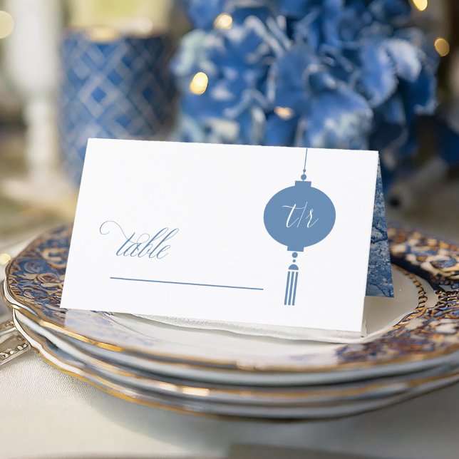 Chinoiserie Hanging Lantern Motif ID1094 Placeringskort (Skapare uppladdad)