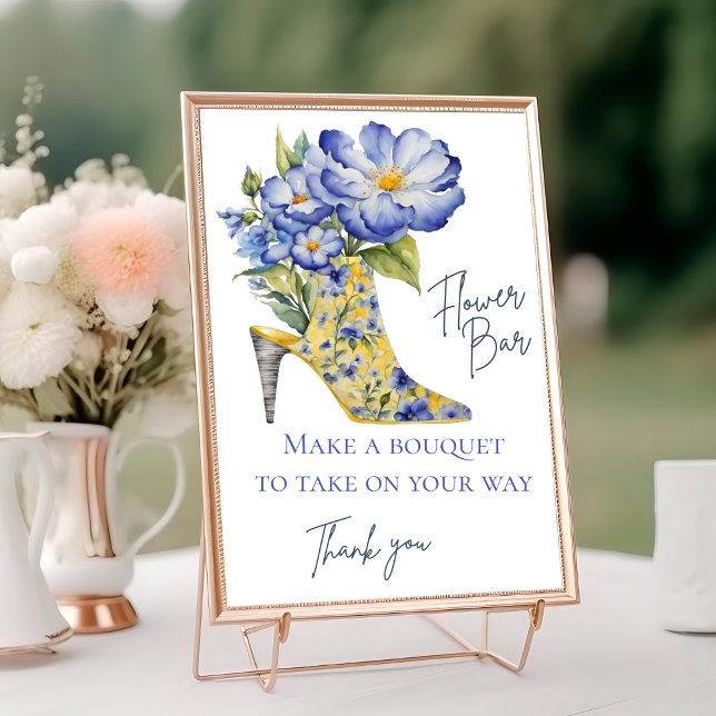 Chinoiserie High-Heel Shoe Flower Pub-tecken Bordsnummer (Skapare uppladdad)