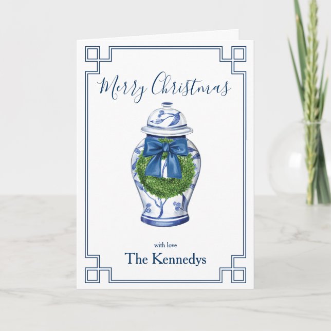 Chinoiserie Ingefärskrukor Helgkort (Framsida)