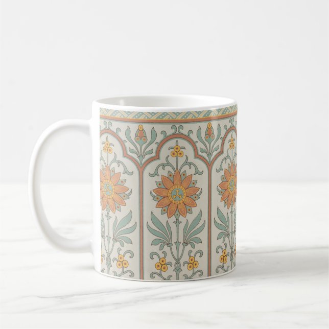 Chinoiserie Japansk Blommig Zen Tapet Kaffemugg (Vänster)