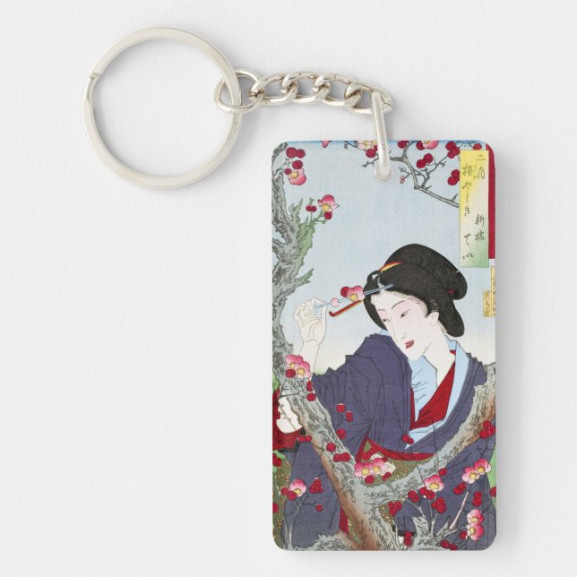 Chinoiserie Japansk dam & Röd körsbärsblomma (Framsidan)
