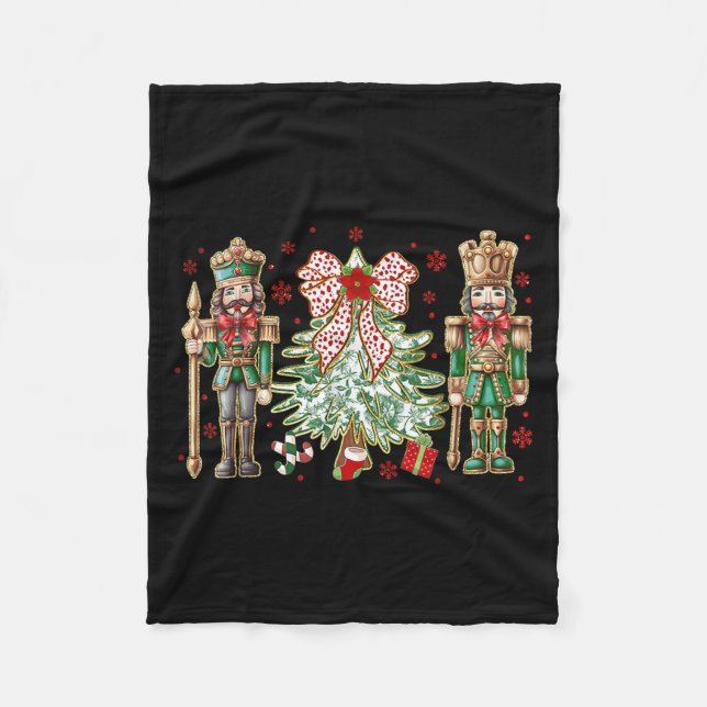 Chinoiserie jul Nutcracker Julgran Co Fleecefilt (Framsidan)