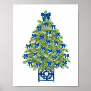 Chinoiserie Julgran Konsttryck Poster