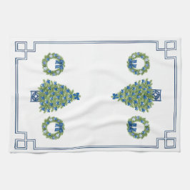 Chinoiserie Julgran Spegel Image Kökshandduk