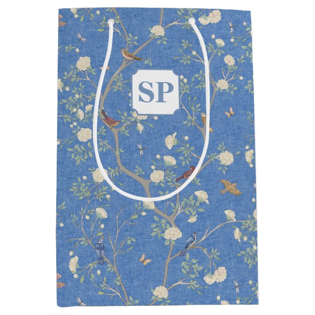 Chinoiserie Kamelia Trädgård Breeze Blå (Framsidan)