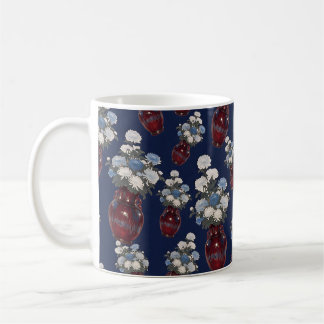 Chinoiserie Krysantemum Vaser Marinblå Kaffemugg