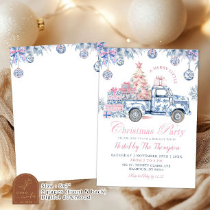 Chinoiserie Lastbil Merry Little jul Party Inbjudningar