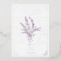 Chinoiserie Lavender Bouquet Victorian Bröllop