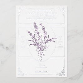 Chinoiserie Lavender Bouquet Victorian Bröllop