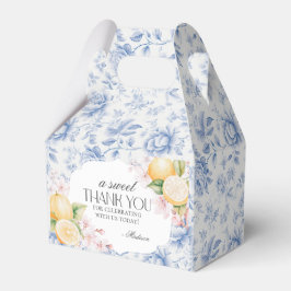 Chinoiserie Lemon Tea Party Blommigt Toile Presentaskar