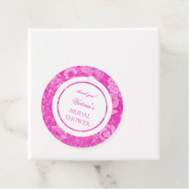 Chinoiserie Ljusrosa Blommig Bröllopsfest Tacksamh Gåvor Etiketter