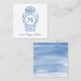 Chinoiserie Monogram Ginger Burk Gift-höljen Anteckningskort