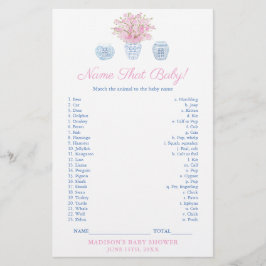 Chinoiserie Namnge Baby Djurfödelsedags Kort